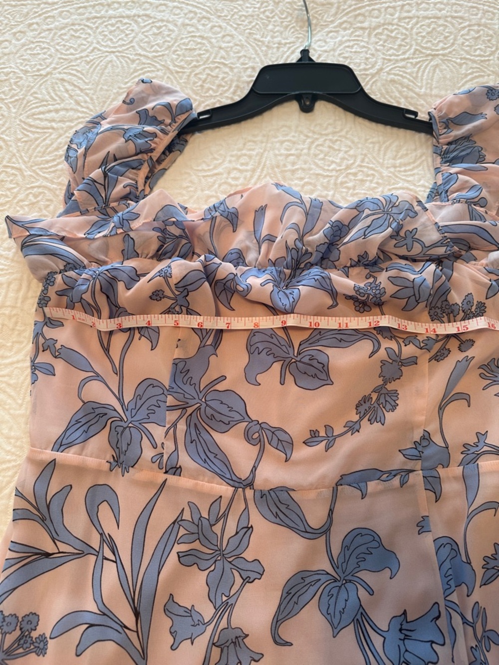 Lulu’s - Blush Floral Print Off-the-Shoulder Maxi Dress - Picture 9 of 12